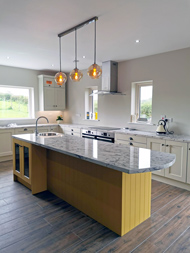 Luxurious Yellow Kitchen Island Image